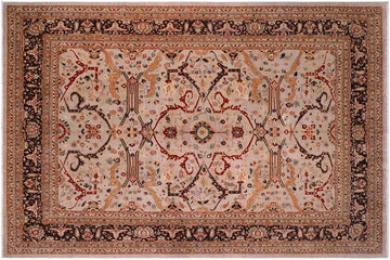handmade Traditional Kafkaz Chobi Ziegler Gray Brown Hand Knotted RECTANGLE 100% WOOL area rug 12 x 15